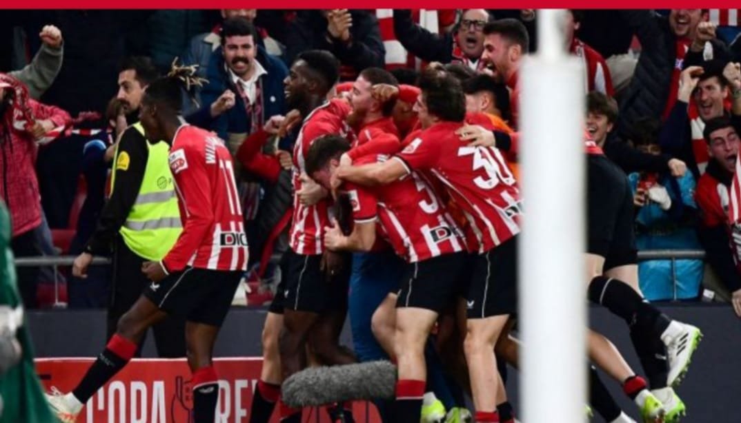 Who Has Truly Beaten Barcelona the Most? 5 Truly beaten Barcelona: Athletic Bilbao players celebrating a hard-fought victory over Barcelona at San Mamés