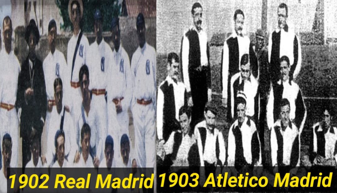 Real Madrid vs Atletico Madrid: History, Rivalry, and What Sets Them Apart 2 Real Madrid vs Atletico Madrid differences: historical posters of Real Madrid and Atletico Madrid