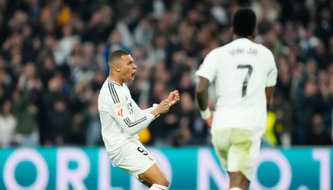 Top 10 Football Players with the Most Goals in 2025 2 Football Players: Mbappé celebrating a goal in a Real Madrid jersey
